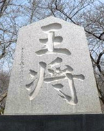 街の至る所に将棋の駒が…