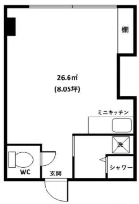 JR新宿駅11分 26㎡のデリヘル事務所(7階)☆風俗承諾可